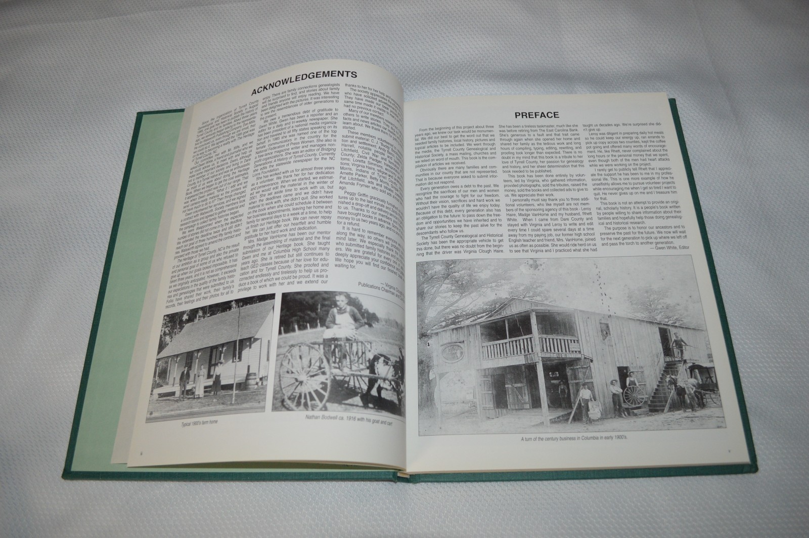 THE HERITAGE OF TYRRELL COUNTY ~ NORTH CAROLINA ~ VOLUME I ~ 1995 ~ SIGNED ED.
