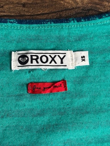 Roxy Women’s Green Teal And Navy Striped Sleeveless Summer Dress Size XS - Picture 4 of 12