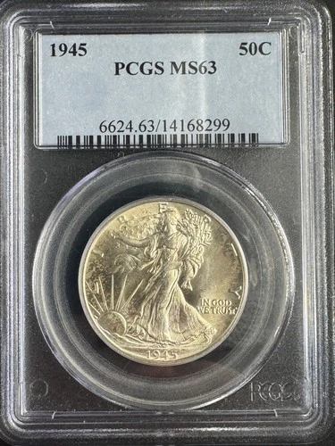 1945 Walking Liberty Half Dollar PCGS MS63 – Choice BU – Silver 50C