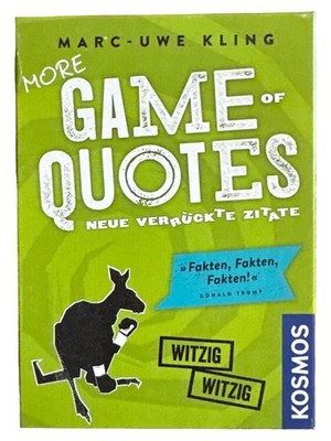 Kosmos More Game of Quotes Marc-Uwe Kling Kartenspiel Partyspiel Zitate