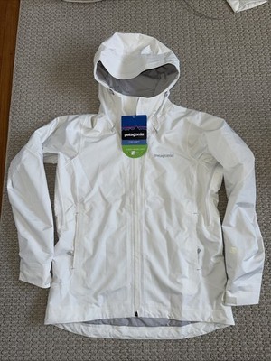 Patagonia H2no Rain zip jacket  Womens White  Medium New