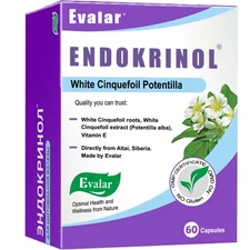 Evalar White Cinquefoil Potentilla Endokrinol Herb 60 Caps Altai Siberia