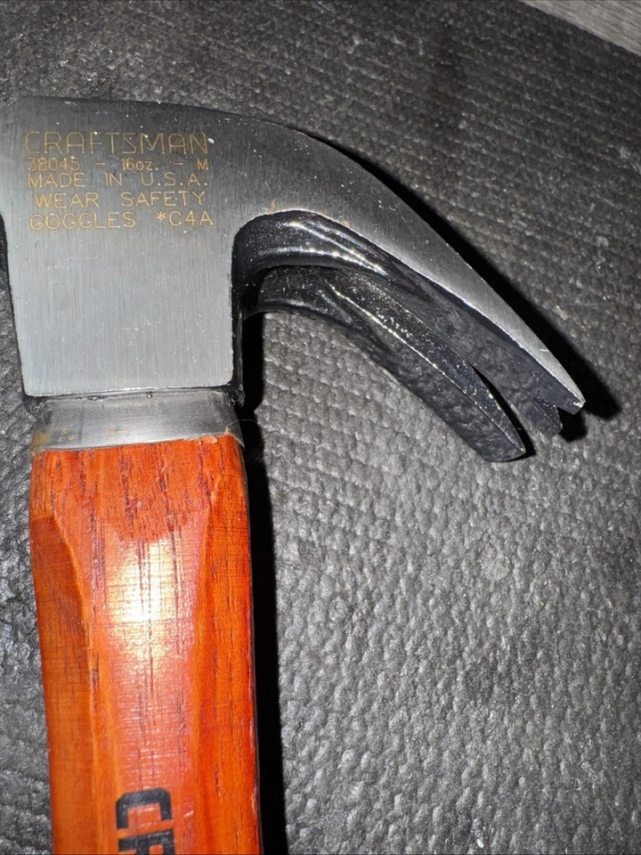 Martillo de tercera garra SEXY Sears Craftsman EE. UU. Nos 38045 16 oz nogal negro cara SMTH Foto 3 de 4