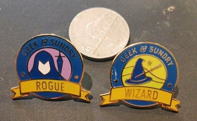 Geek & Sundry Wizard and Rogue Gaming,Player Advetising Pins