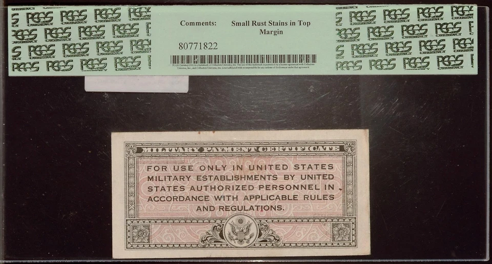 Series 661 Military Payment Certificate (MPC) 50 c| PCGS 40 | Replacement Note - Image 2 of 3