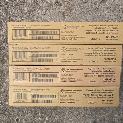 New Set of 4 Genuine OEM Xerox 106R02239 106R02238 106R02237 106R02240 YMCB