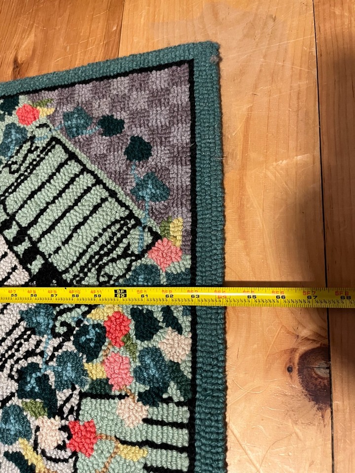 Vintage 1997 Claire Murray scenic pastel color Southern Charm rug with ...
