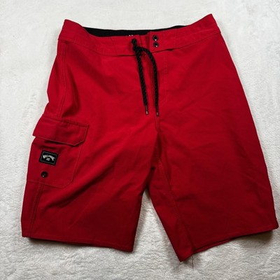 Billabong Board Shorts Mens Size 25 Red Recycler All Day Pro Swim Trunks Surf