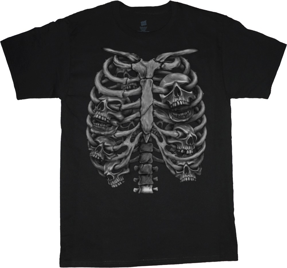 T-shirt Halloween Shirts Men Skulls Skeleton Costume Men's Graphic Tees-image