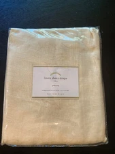 NEW Pottery Barn Foundations 100% Linen Sheer Drape 55"x63"  Pole Top