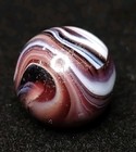 .72" Purple Transitional Swirl SLAG Glass Onyx Christensen / MFC Vintage Marble  — photo 4