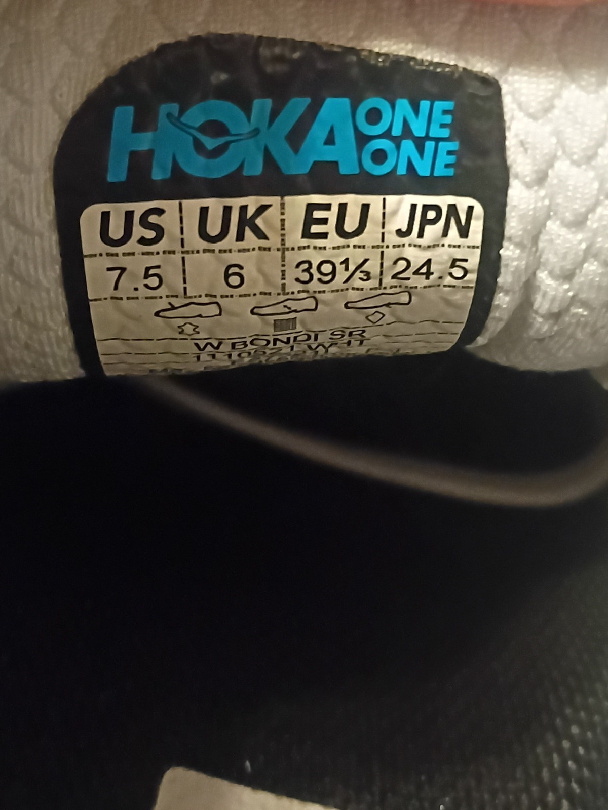 Size-7.5  Hoka One One 1110521/WHT BONDI SR Women's Running Shoes thumbnail 5