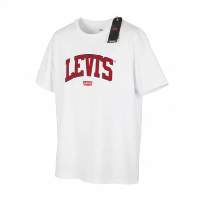 LEVI'S Herren T-Shirt XL Weiß Baumwolle Trikot Rundhals Kurzarm - Bild 1 von 4