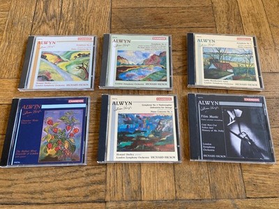William Alwyn 6 CD Lot Symphony No. 1, 2, 3, 5 Piano Concerto 1, 2 Hickox LSO