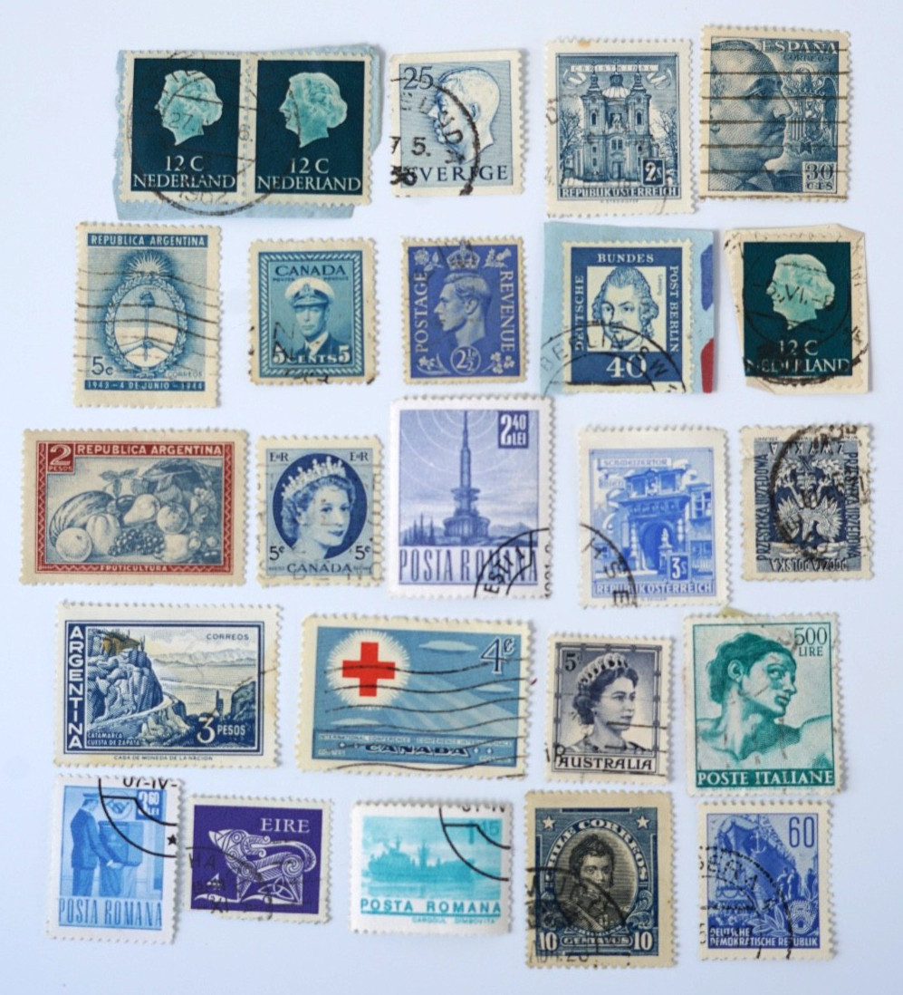 Vintage World Stamp Lot \ Mixed International Historic Lot of 25 Stamps