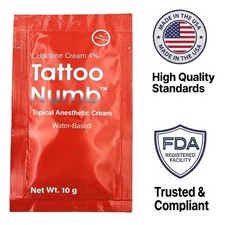 10g TattooNumb Numbing Cream Skin Numb Anesthetic Painless 4 Lidocaine