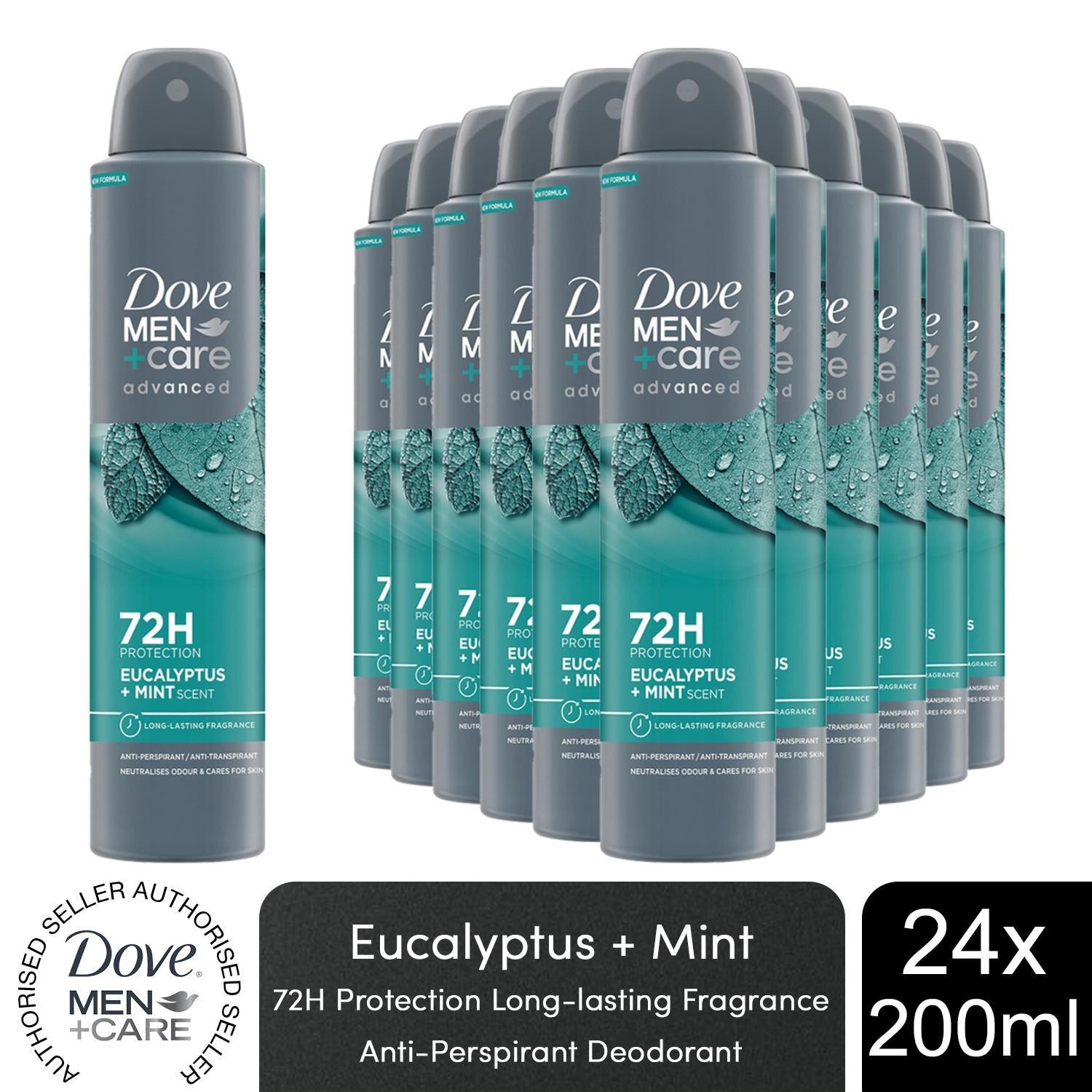 Dove Men+Care Advanced AntiPerspirant Deodorant Spray Eucalyptus + Mint,24x200ml