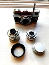 Vintage Voigtlander Vitessa T Film Camera 35mm w Skopar  Dynaret lenses hood