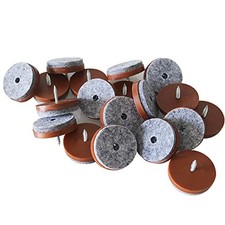 1-1/2 Inch Screw-in Felt Pads - 40pcs Furniture Chair Table Glides Pad Floor ...