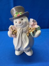 Lenox Special Delivery Snowman 7" Tall Porcelain Figurine 2015 Retired