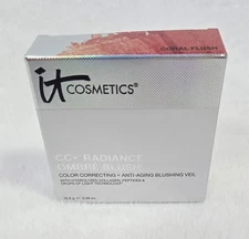 IT Cosmetics CC+  Radiance Ombre Blush "Coral Flush" Color Correcting Veil NIB 