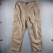 5.11 Tactical Series Mens Cargo Pants 38x32 Tan Khaki Ripstop Work Trousers