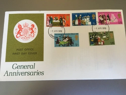 GB STAMPS RARE FIRST DAY COVER 1970 ANNIVERSARIES LONDON