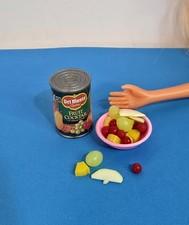 KITCHEN LITTLES Rare FRUIT COCKTAIL CAN PINEAPPLE CHERRY ACCESSORIES BARBIE FOOD