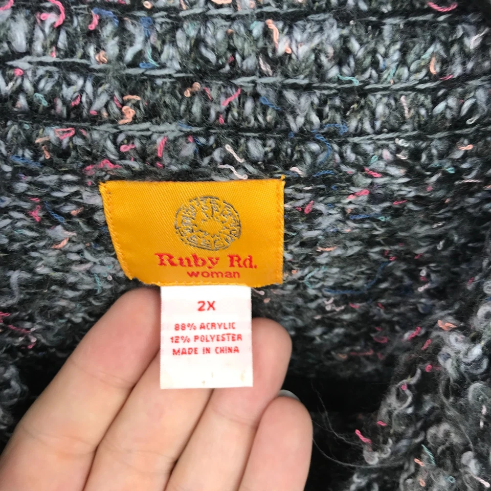 Suéter Jill Top Mujer 2X Gris Manga Corta Informal Básico Botón Frontal Foto 2 de 4