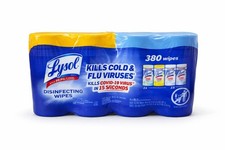 Lysol Disinfecting Wipes Variety Pack 4X95 Packs Total 380 Wipes