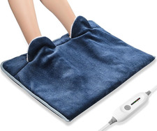 Electric Heated Foot Warmer Soft Flannel Foot Heater with 2H Auto off 3 Heat L