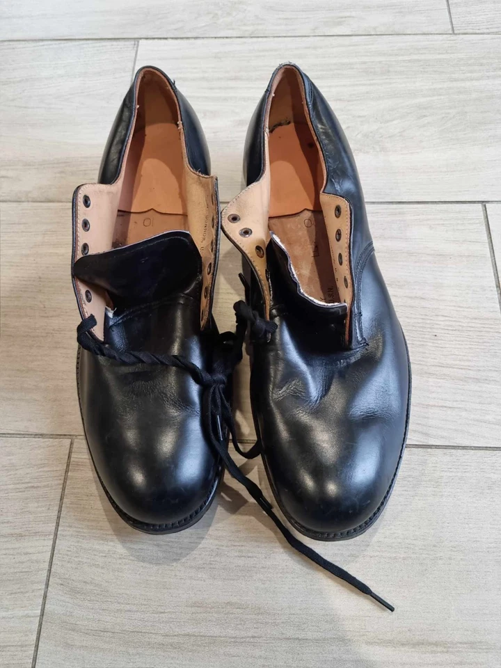 Chaussure US Navy / USMC WW2 - Materiel Original - WWII USN Black Leather Shoes - Photo 2/4