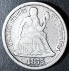 1875-P SEATED LIBERTY DIME