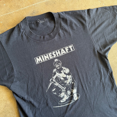 70s - 80s VINTAGE THE MINESHAFT NYC GAY & LEATHER BAR T-SHIRT SZ M
