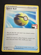 Quick Ball 179/202 Pokemon Prize Pack  Holo Sword & Sheild base 
