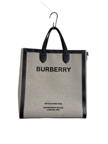 BURBERRY Tote Bag Canvas GRY 80379361 Used