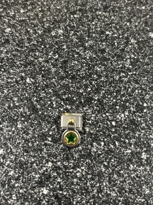 Original nomination modular Charm Dangle enamel dark green star 18 KT stainless