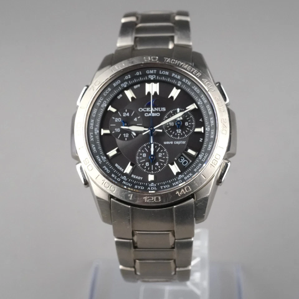 Casio Solar Radio Chronograph ACEANUS OCW-600  Titanium Men's 43mm Watch Vintage - Image 4 of 4