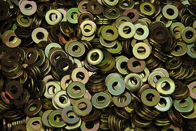 #ad 1700 1 4quot; SAE Flat Washers Yellow Zinc Plated ZYD $36.99