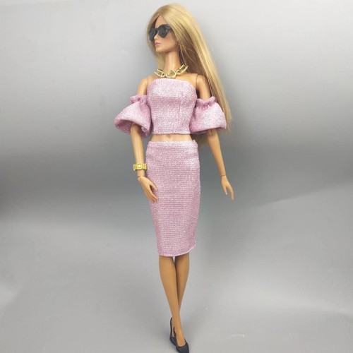 Shiny Puff Sleeve 1/6 BJD Doll Clothes Outfits Top Skirt 11.5" Dolls Accessories - Picture 12 of 17