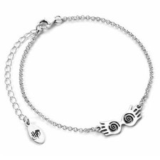 Image of Harry Potter Sterling Silver Luna Glasses Charm Bracelet