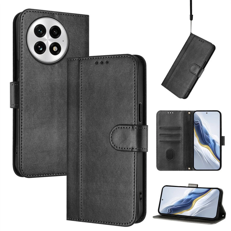 Leather Wallet Phone Case for OnePlus 13 12 11 9 Nord 2 3 4 N300 N30 N200 CE 4 - Image 3 of 4