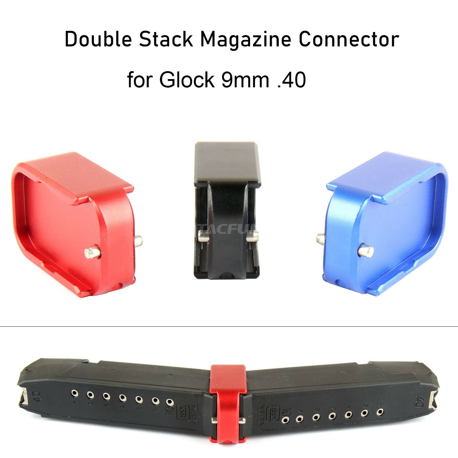 GLK 9mm .40 Aluminum Double Mag Connector Base Pad-image