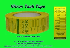 Nitrox Tank Tape Content Certificate Tank Sticker label Scuba Diving Decal NT42
