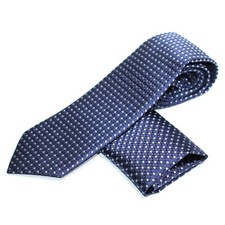 100 Silk Tie Necktie Set Men Handmade Tie Pocket Square Set Blue Silver