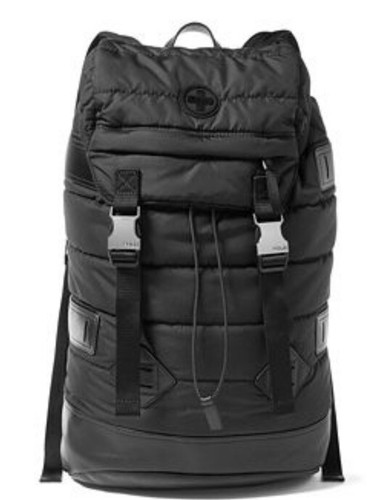 Black Leather Backpack Rucksack RRL 