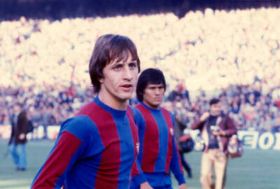 Ancienne Photo FC Barcelone – Johan Cruyff – 1977 – Originale