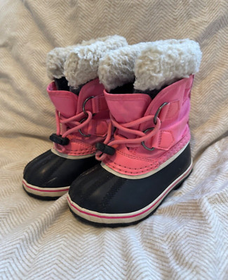 Sorel Mädchen Winterstiefel Schneestiefel Wasserdicht Rosa Gr. 25