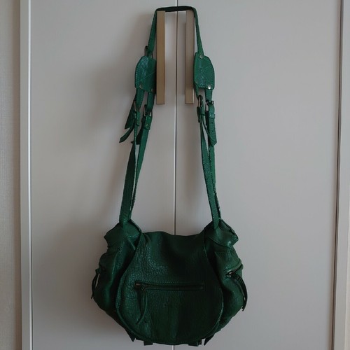 Jerome Dreyfuss Leather Bag Green Used - Picture 1 of 10