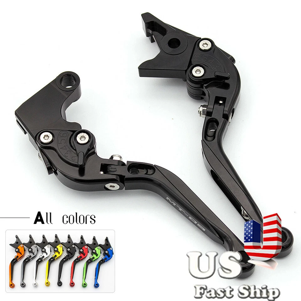 Palancas de freno de embrague plegables y extensibles Fit Yamaha FZ-10/MT-10 FZ-09/SR 16-19 Foto 4 de 4